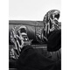 Geer Carson Paris dad shoes men's casual trendy brand couple old thick sole heightened black warrior street tire durian shoes women black 42