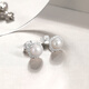 Saturday Fortune (ZLF) S925 Silver Freshwater Pearl Stud Earrings Feminine Hepburn Style Stud Earrings for Birthday Gifts A Pair of White Earrings