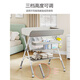 BOBCAT Diaper Table Baby Care Table Portable Multifunctional Foldable Bathable Baby Bed Diaper Changing Touching Table Castle Gray - Promotional Model (cannot be folded) Recommended