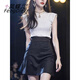 
Fengdie'er dress summer women's clothing 2025 new Korean style style dressing, a complete set of salt-like light and mature slim 6296 top + skirt M