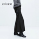 Edition suit long skirt for women 2024 winter new design niche wool hip-covering fishtail skirt dark floral gray S 160