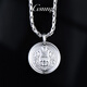 GsunG platinum pendant for men PT950 Yellow God of Wealth pendant for women, solid platinum pendant with necklace, calculated based on the gold price of the day