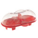 NorproSilicone Microwave Double Egg Poacher Red