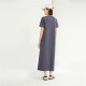 Giordano skirt women's pure cotton T-shirt skirt brand embroidered topstitch round neck short-sleeved dress 05464471