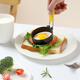 Baijie non-stick fried egg mold fried poached egg artifact round rice ball pancake mold foldable egg mold two packs