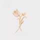 Caizhi Exquisite Tulip Women's Corsage Temperament Flower Shawl Button Pin Coat Suit Brooch Gold