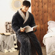 Bathrobe men's thickened long coral velvet cotton plus velvet warm winter bathrobe bathrobes integrated winter 9923 170() 105-130Jin[Jin equals 0.5 kg]