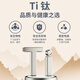 KAMJOVE Pure Titanium Tea Strainer Wooden Handle Thousand-hole Integrated Tea Strainer Ultra-fine Tea Filter Fair Cup Tea Separator Thousand-hole Titanium Tea Filter