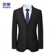 ROMON Suit Men's Casual Business Professional Formal Wedding Groomsmen and Grooms Suit Jacket E306 Black XL