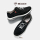 MELLEN high-end brand men's shoes new first-layer cowhide lightweight non-slip business casual leather shoes men's breathable sports sneakers black litchi pattern 39