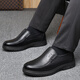 Classic Car (Wecker) Herbst und Winter Cowide Herrenschuhe für Mitte des Alters mittleren Alters und älteren Daddy Lederschuhe für Männer weiche Leder runde Zehen Fuß Nicht-Schlupf-Freizeit-Lederschuhe für Männer plus Samt Lyc9901m schwarz hinzufügen [Fleece hinzufügen, um es warm zu halten] 40