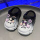 Qisiman Kinderschuhe für Mädchen Gradientenloch Schuhe Sommer 2024 Kulomi Girls Beach Bag Sandalen Nicht rutschende Eltern-Kind-Upgrade Weiß Pink 30 innere Länge 195 cm