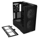 LIANLI L216R Deluxe Edition Black Computer Main Case Supports Back Plug-In Motherboard/Standardly Equipped with 3 Fans/360 Water Cooling Positions/Vertical Mounting Graphics Card/Integrated Mesh Panel