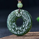 Se puede solicitar, colgante Hetian Jade Pixiu, hombres y mujeres, colgante de jade de hebilla de paz, doble colgante de pixiu jade, modelo dos M6228Z