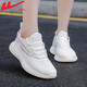 Warrior Sneakers Official Summer Women's Zapatos Agranables zapatos para correr cómodos zapatos de coco de coco Mesh Zapatos casuales para mujeres Polvo blanco 38