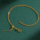 Feiyu 18K gold bracelet women's gold K gold adjustable pin chain Chopard chain plain chain Au750 girls gift 18K gold