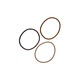 MUJI rubber hair band 3 colors mixed F9S6005 hair rope colorful headband leather case brown