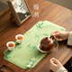 Taoyu tea towel, tea cup, tea mat, Chinese tablecloth, pot absorbent tea towel mat, pure cotton rag, tea set, light luxury cover cloth, tea cloth, dry soaked bamboo shadow tea mat - rectangular