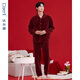 Darli couple pajamas 24 autumn and winter new snow skin velvet women's red soft and warm wedding home wear set T9245510-009-maroon male 2XL