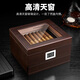 CIGARLOONG cigar humidor lighter cigar cutter ashtray four-piece set lined with cedar wood and ebony grain