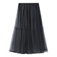 Das Meeresleben OU Hai Yisheng Rock für Frauen 24 Herbstlicht und zartes dunstiges Gefühl fließender Netzrock B13117 Alfalfa Gray M.