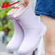Huili Rain Boots для женщин моды взрослые женщины в середине труба.