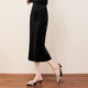 Sibaishe gold velvet one-step skirt 2025 autumn new women's high-waist retro mid-length skirt