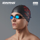 SWANS swimming goggles imported from Japan for men and women waterproof and anti-fog high-definition professional racing coated swimming goggles swimming equipment orange