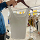 Beautiful straps, chest pads, square collar, versatile short vest for women, sleeveless suspenders, anti-exposure bottoming, inner top, short white S
