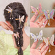 2025 NUEVA MUNTA MANDERÍA CUBE DE MANDERÍA Rhinestone Rhinestone tridimensional Cabezal de las chicas de la cabeza Central de las niñas Accesorios para el cabello de mariposa púrpura