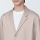 MUJI Men's Jacket Long Sleeve Men's Jacket Men's Spring and Autumn Suit Small Suit AC1W3A4S Light Beige XL (180/104A)