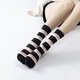 Huodiniao yoga socks, non-slip, professional women's mid-calf Pilates socks, autumn and winter adult striped sports fitness aerobics floor socks. Choose three pairs. Color, contact customer service for remarks.