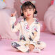 Wei Jie Stand Collar Pajamas de manga larga Versión coreana para niños Pajamas para niños Spring y otoño de manga larga Summer Girl Princess 6629-strawberry Bear [Algodón] 100/6 Tamaño [Altura 90-100]