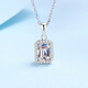 Platinum diamond chain new pendant for women fully set with rectangular moissanite pt95 1 carat 5x7M single pendant without chain