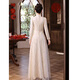 Maxbeth Champagne Color Bridal Toast Wear 2025 New Autumn Chinese Style Engagement Cheongsam Evening Dress Dress Evening Dress Host Champagne M