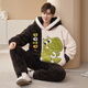 Herren-Pyjamas im Winterkorallen-Samt verdickte plus Samt-Cartoon-Cartoon-Herbst- und Winterwärme-Kleidungsstudent des Teenagers XQ9922 L Empfohlen (100-120jin [Jin gleich 0,5 kg])