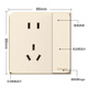 Schneider Electric five-hole socket with single-control switch 86 type five-hole 10A switch socket panel Haocheng series gold