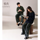 Yuenei Half Velvet Couple Pajamas Women's Autumn and Winter Coral Velvet Plus Velvet Warm Home Clothes Winter Men's Suit 34248 Dark Green Men's L (Male 110-140 Jin Jin equals 0.5 kg / Female 110-120 Jin Jin equals 0.5 kg)