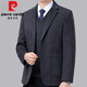 Pier Cardin Casual Wollanzug Herrenjacke Herbst und Winter Neue Stil Business koreanischer Stil Doppelseitiger Wolle High-End-Business-Anzug Männer 3291 Stile: Dunkelgrau 170/48