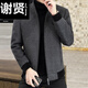 
Xie Xian jacket men's wool coat short wool jacket trendy middle-aged wool casual men's clothing 20936-836 khaki green 175 (115-130Jin[Jin equals 0.5 kg])