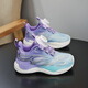 
Huilirui children's shoes for boys rotating buttons spring and summer anti-slip wear-resistant training shoes for students shock absorption rebound running shoes sports shoes 9903 Tianlan single network 34