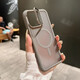 韵宁 适用于iPhone15Promax手机壳苹果14pro高级感磁吸无线充13全包翻盖镜头支架17pro磨砂防指纹保护 【钛灰色】护镜支架磨砂磁吸壳 iPhone15Promax