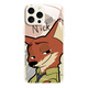 
Disney's new creative Judy Nick Apple phone case tempered glass hard shell silicone soft edge anti-fall internet celebrity Crazy Zootopia cartoon high-end suitable couple style protective cover [glass sand pink] Judy-BL673Y iPhone12pro