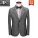 Jeep (JEEP) high-end men's suit British style herringbone pattern tweed wool suit suit herringbone suit three-piece suit for men gray (three-piece suit) S110Jin Jin equals about 0.5 kg