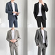 Goku Boy Casual Corea Coreano Traje Pequeño Adolescente de alta gama Traje de negocios suelto Hands 2024 Spring New Style Black Suit + Pants XL Peso 140-160Jin [Jin es igual a 0.5 kg]