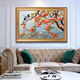 Diqi Persimmon Ruyi Pure hand-painted persimmon oil painting Restaurant decorative painting Entrance entrance wall hanging painting Bedroom Jiuyu Picture Mural <Everything Ruyi> 692 gold solid wood frame 200X100