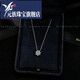 Yuanzu Jewelry Tao 18k pendant single pendant moissanite six-claw single diamond necklace women's one carat platinum silver light luxury niche lock