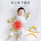 Youqi children's nightgown anti-kick quilt all-season cotton baby pajamas autumn and winter close-fitting baby home jumpsuit spring and autumn small dinosaur green 73 cm