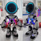 Luminous robot model large ornaments space rabbit sculpture living room bar ktv flying saucer door decoration MC-robot height 2.19 meters fixed jin