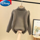 Disney Children's Cardigan Herren Big Kinderpullover New Style Boy's Turtleneck plus Samt verdickte Herbst- und Winterpullover-Babypullover im Off-White plus Samt verdickte 150